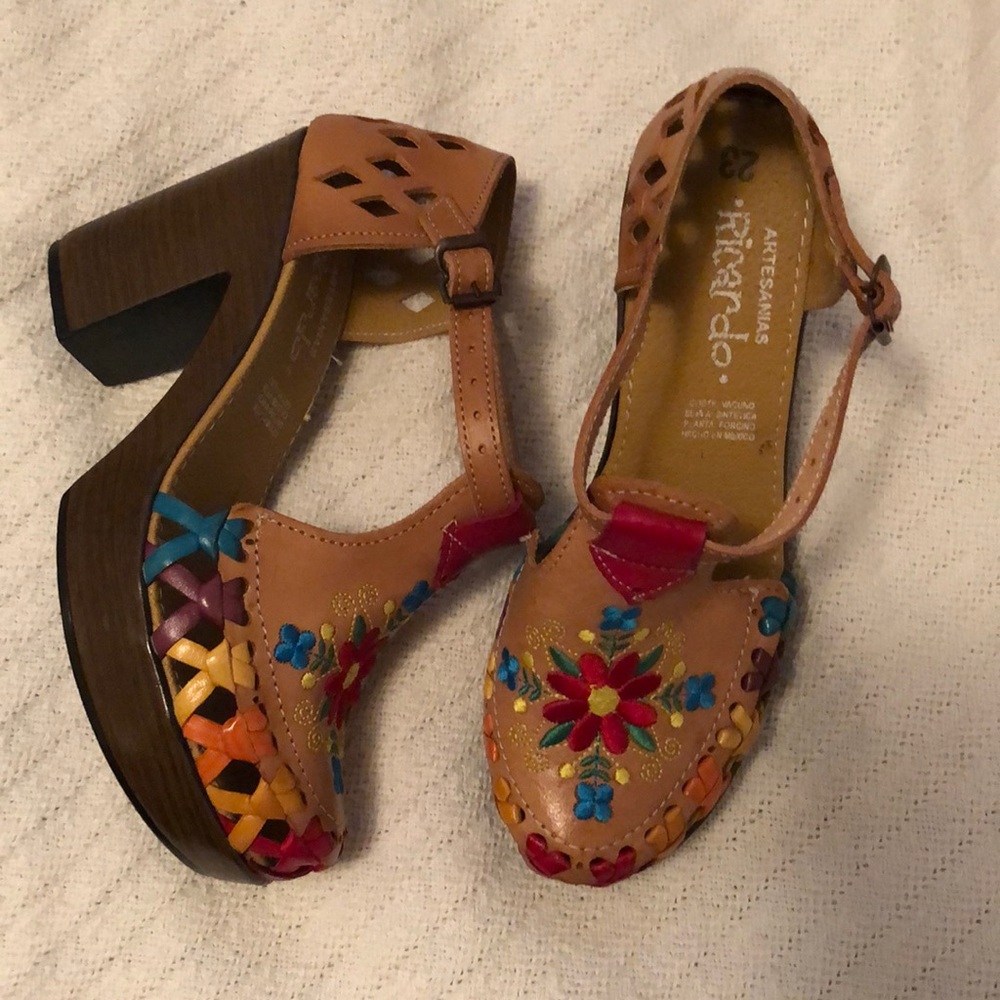Embroidered heels